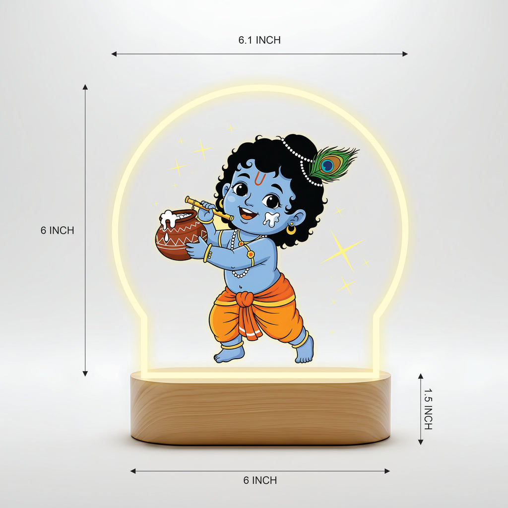 Bal krishna Led Night Lamp - Dancing Butter Krishna