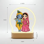 Cute Radha Krishna LED Night Lamp - Divine Flute Melody