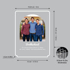 Personalized Rakhi LED Photo Frame - Single Sibling Quote
