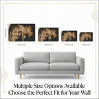 Set of acrylic photo frames in multiple sizes, featuring the same couple portrait