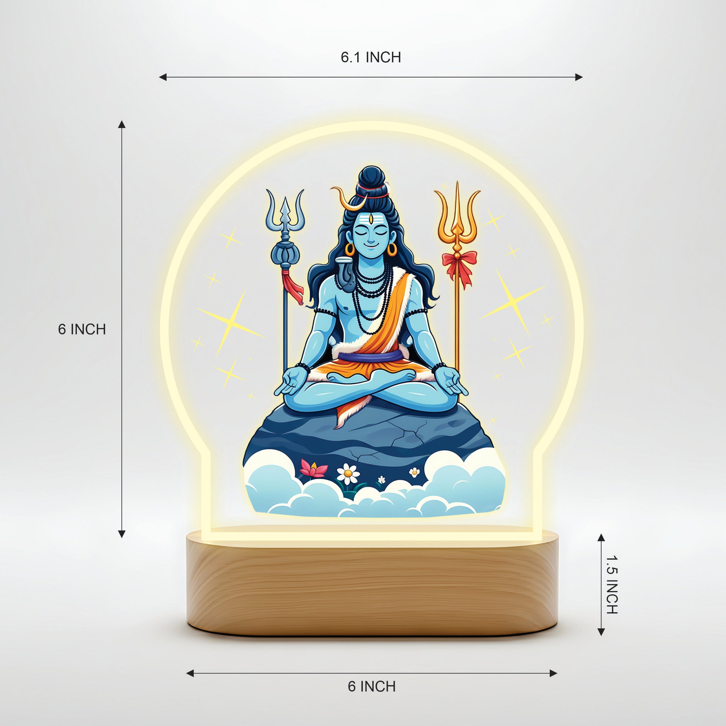 Divine Baby Shiva LED Desk Lamp - Adiyogi Peace Meditation Lamp