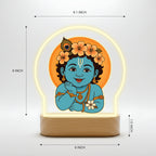 Cute Baby Krishna LED Night Light - Krishna with Flower Crown