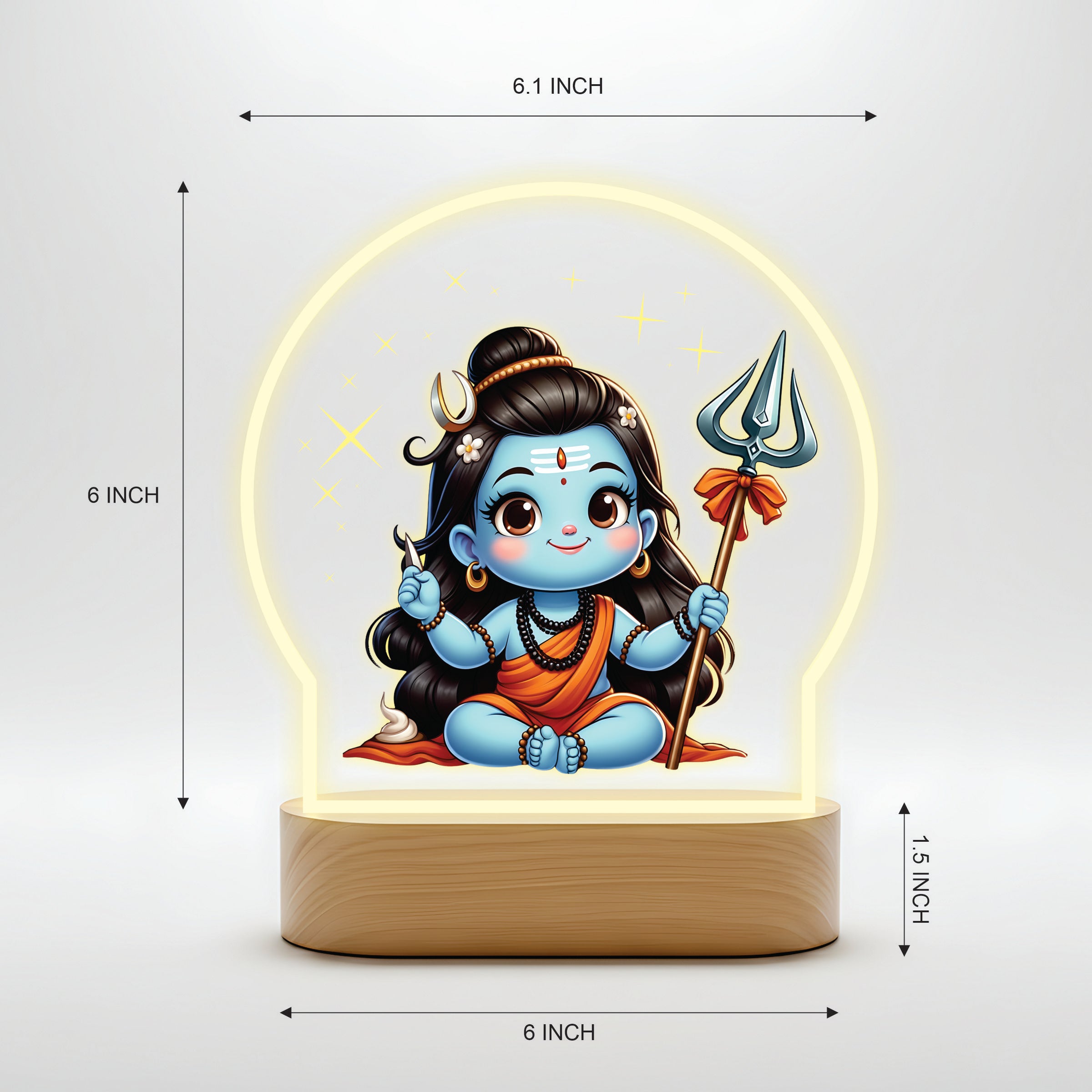 Divine Baby Shiva LED Table Lamp - Little Shiva’s Golden Glow