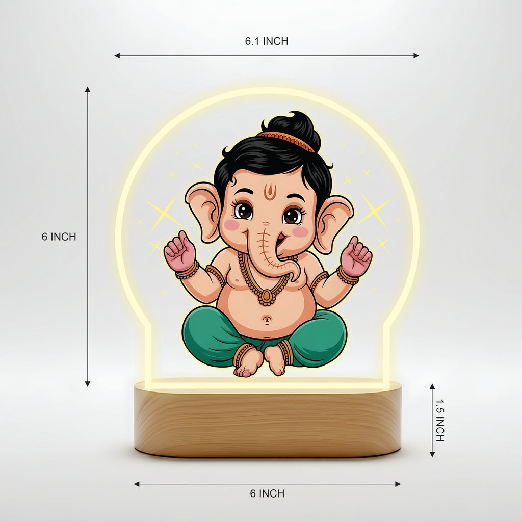 Cute Baby Ganesha LED Night Light - Cute Bal Ganesha Blessing