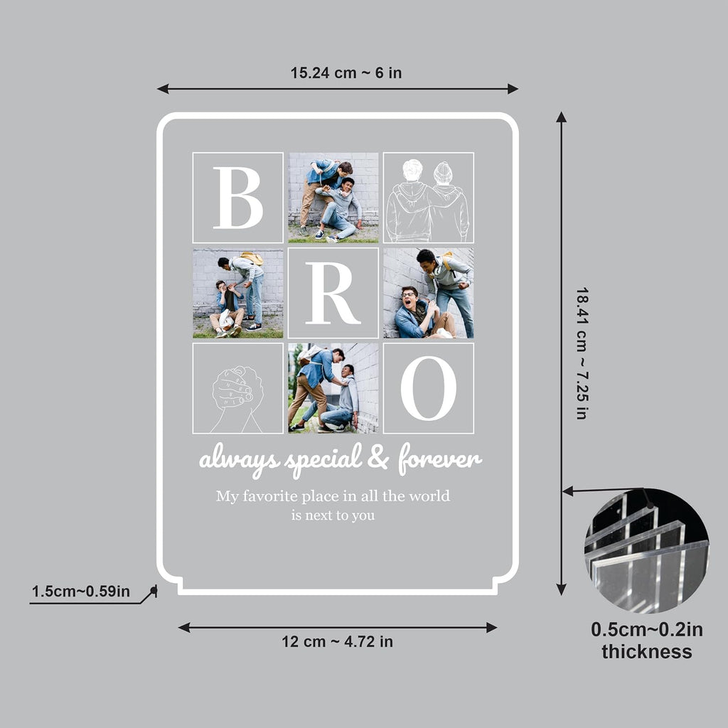 Personalized Rakhi LED Photo Frame - Team Sibling Brotherhood