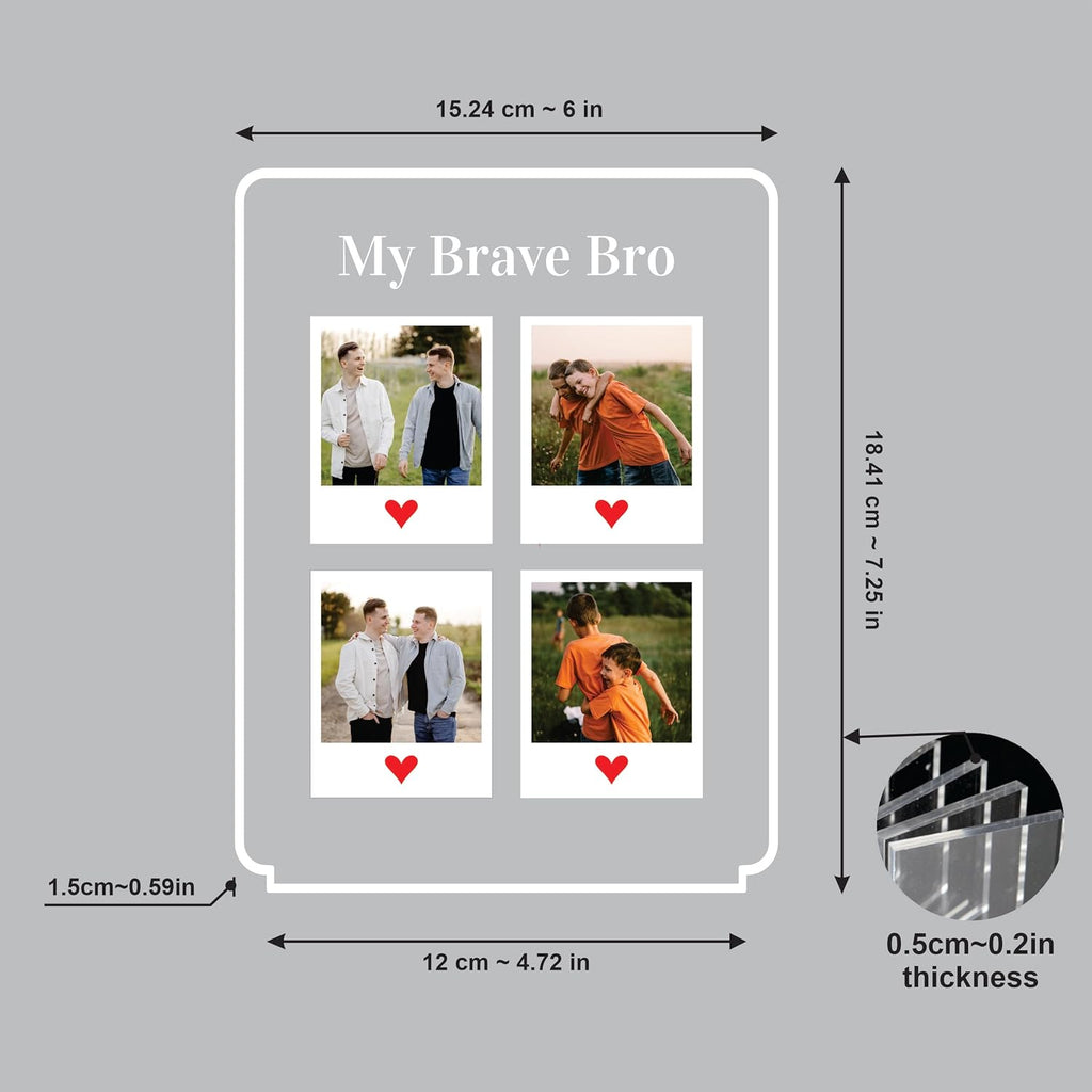 Personalized Rakhi LED Photo Frame - Formal Brother
