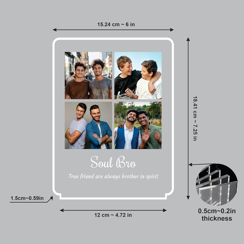 Personalized Rakhi LED Photo Frame - My Sidekick Brother Display