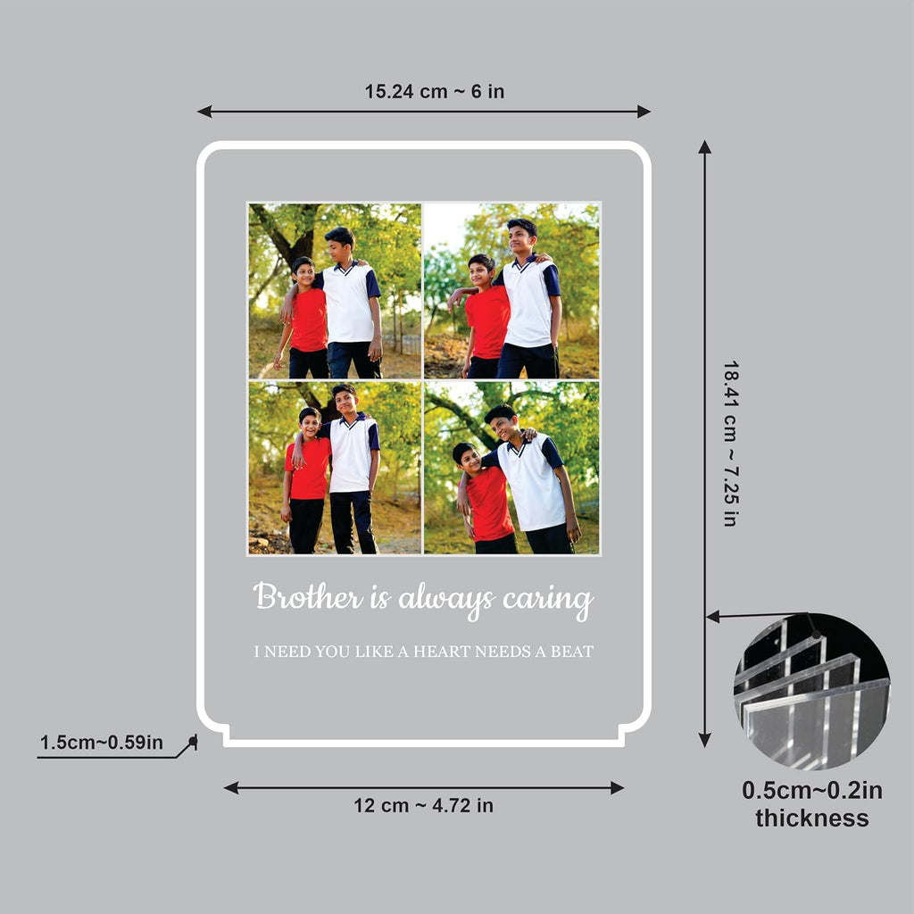 Personalized Rakhi LED Photo Frame - Memories Around BRO