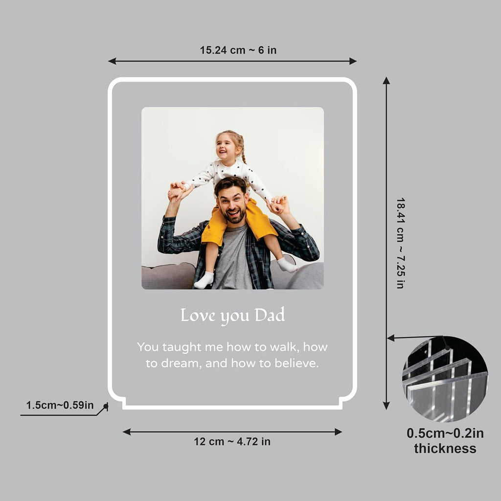 Custom LED Acrylic Photo Frame - Together