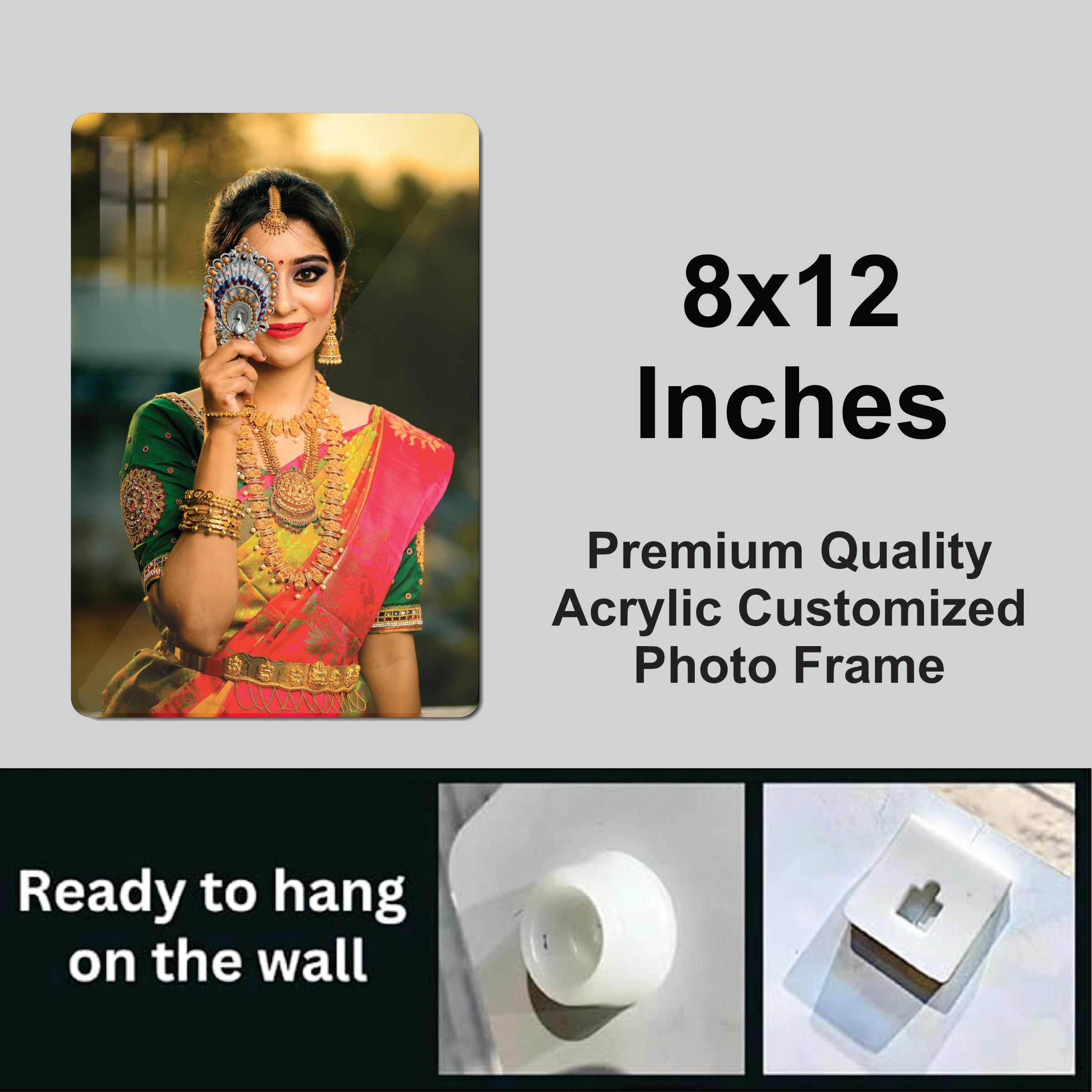 Acrylic Personalized  Photo Frame ( 8 x 12 inch )