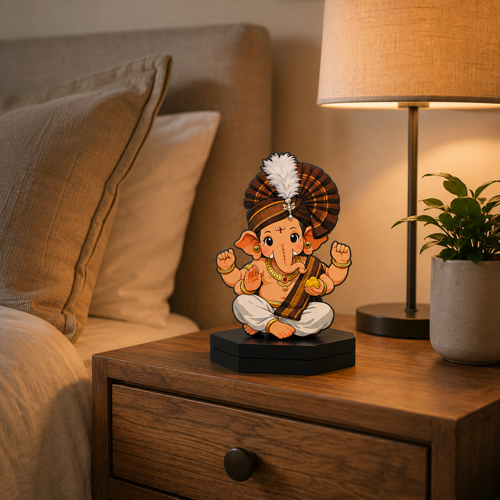 Cute Ganpati Acrylic Idol for Office & Home