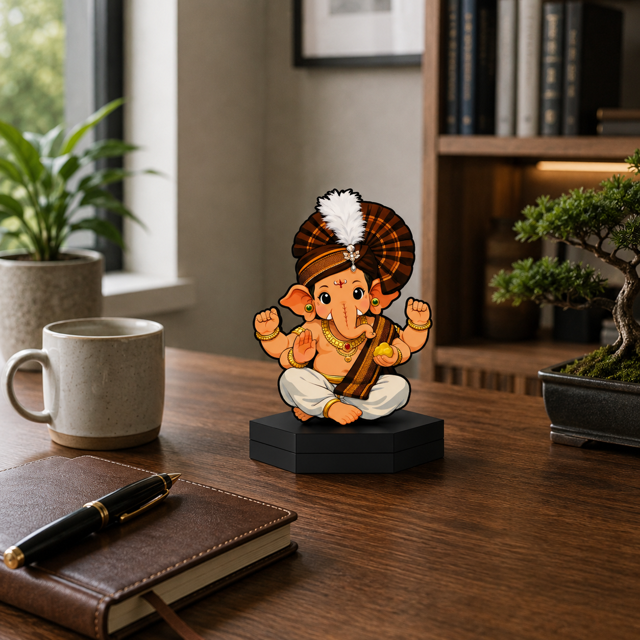 Cute Ganpati Acrylic Idol for Office & Home