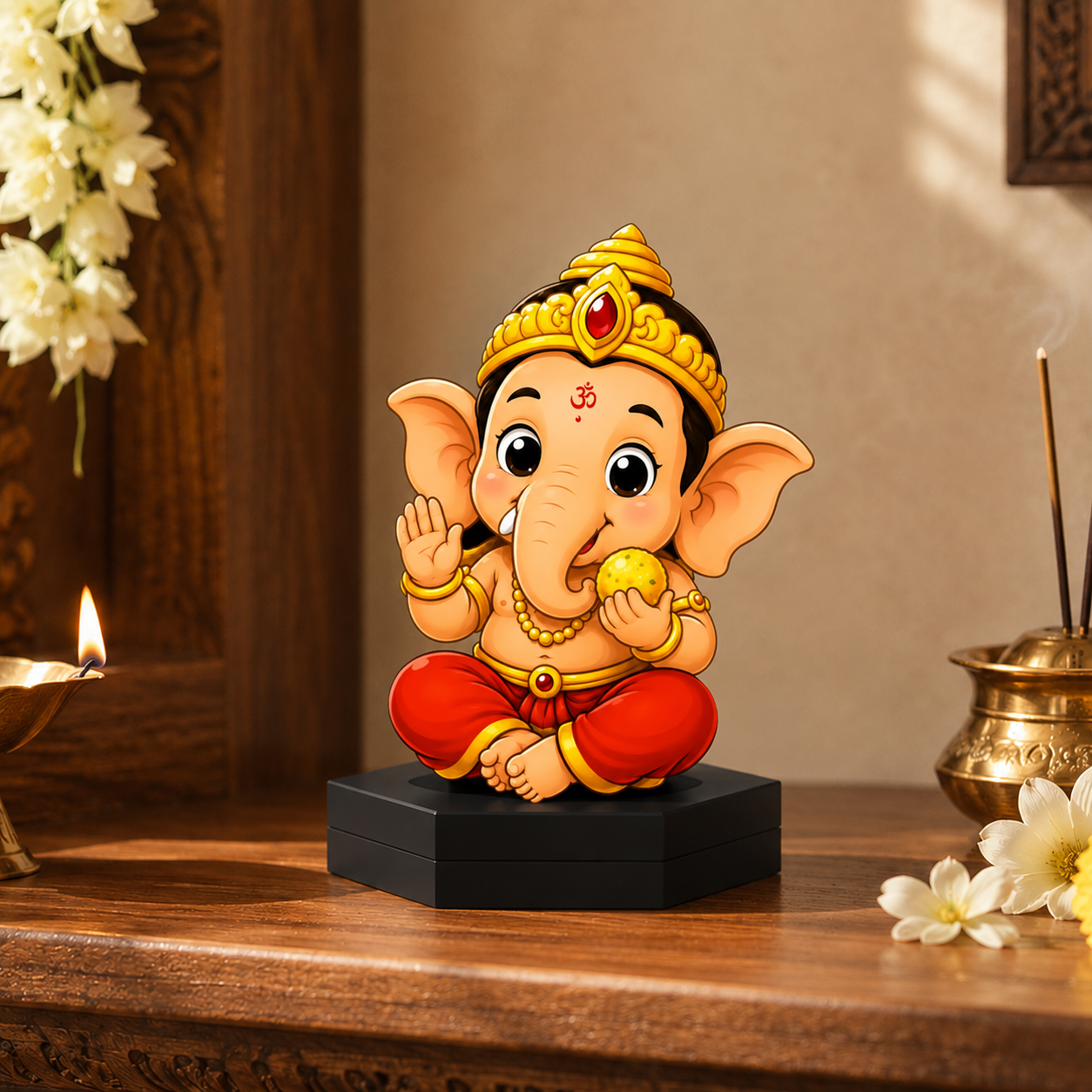 Baby Ganesha Acrylic Decorative Stand