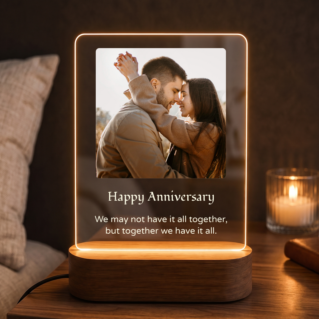 Custom LED Acrylic Photo Frame - Together